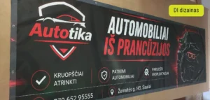Reklaminis tentas auto